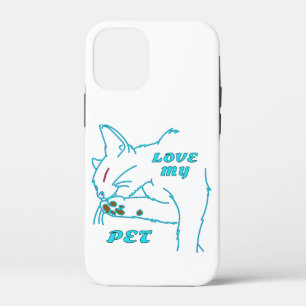 HOUD VAN MIJN KUTE AQUA-PET CAT iPhone 12 MINI HOESJE