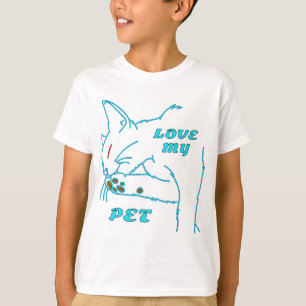 HOUD VAN MIJN KUTE AQUA-PET CAT T-SHIRT