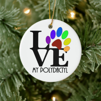 HOUD VAN Mijn polydactyl Keramisch Ornament