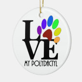 HOUD VAN Mijn polydactyl Keramisch Ornament (Links)