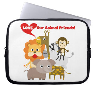 Houd van Onze Dierlijke Vrienden Laptop Sleeve