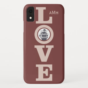 HOUD VAN UW FOTO-hoesjes voor aangepaste monogram iPhone XR Hoesje