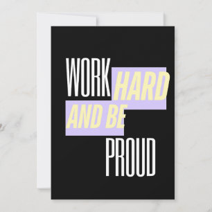 Houd vol en wees trots, Inspirerend, Motivatie Kaart