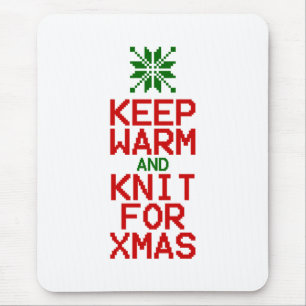 Houd Warm en Knit voor Kerstmis Muismat