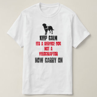 Houd zijn een service-hond kalm t-shirt