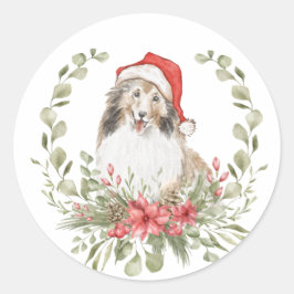Houdbaarheid in een Santa Hat Ronde Sticker