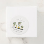 Houdbare bruidsboeket van kleine potplantjes bedankjes labels (In situ)