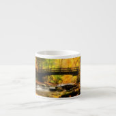 Houden Bridge en Creek in Herfst Espresso Kop (Voorkant)