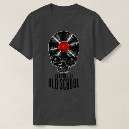 Houden het Old School Vinyl Record Collector Vinta T-shirt (Design voorkant)