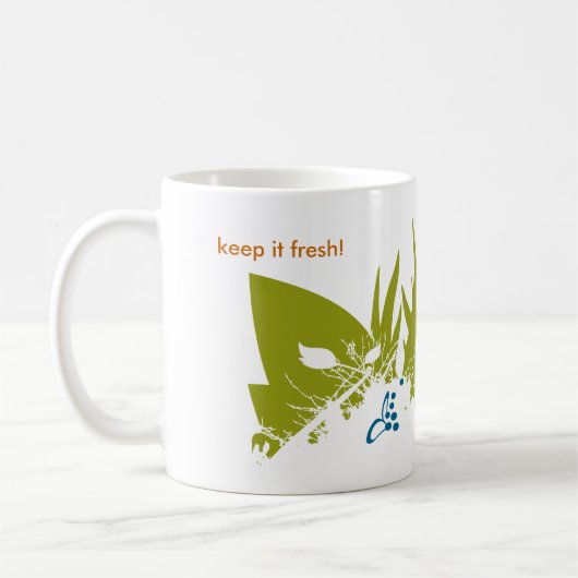 houden het verse grote mok (Links)