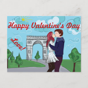 HOUDEN IN HET BRIEFKAART VALENTIJNSDAG PARIS