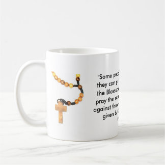 Houden Rosary met sint-padre pio woorden Koffiemok