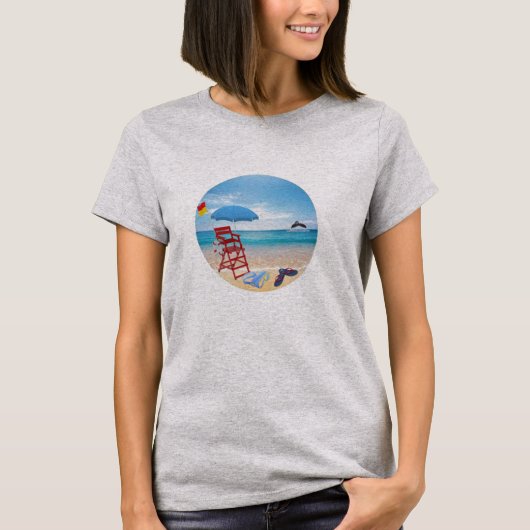 houden van het strand zee T-Shirt (Voorkant)