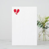 Houdend van hart briefpapier (Staand voorkant)