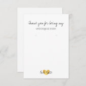 Houder/Hartelijk dank - Harde glam Gold Bedankkaart (Voorkant / Achterkant)