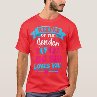 Houder van de gender Big Sis houdt van je seksespe T-shirt