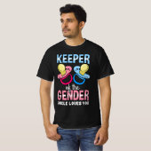 Houder van de gender oom houdt van je Baby shower. T-shirt (Voorkant volledig)