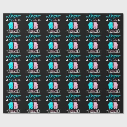 Houder van de Genderroze en Blauwe Teddy Bear Cadeaupapier (Vlak)