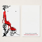 Houder van de hoge-heekaarten van res Chic Red Visitekaartjes (Voorkant /achterkant)