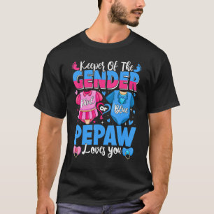 Houder van gender pepaw houdt van roze of blauwe B T-shirt