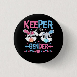 Houder van het geslacht Boy or Girl Easter Bunny G Ronde Button 3,2 Cm