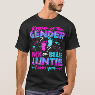 Houder van het geslachtsroze of blauwe tante Lo T-shirt
