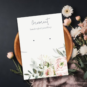 Houder van het Ketting voor zaft Blush Peony Flora Visitekaartje