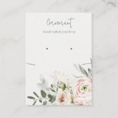Houder van het Ketting voor zaft Blush Peony Flora Visitekaartje (Voorkant)