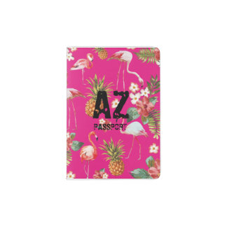 Houder van het Tropical Flamingo Passport Paspoorthouder