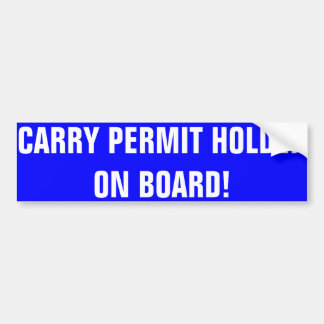 HOUDER VAN VERGUNNING VOOR GECONCEALISEERDE VERVOE BUMPERSTICKER