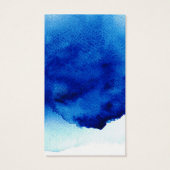 Houder/Waterverf blauw Visitekaartje (Achterkant)