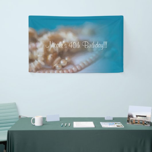 Houders en parels Elegant Painted Beach Party Spandoek (Beurs)