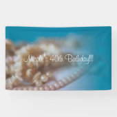 Houders en parels Elegant Painted Beach Party Spandoek (Horizontaal)