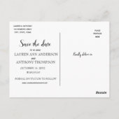 Houders op het strand bruiloft sparen de datum briefkaart (Achterkant)