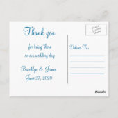 Houders van de Beach bruiloft Dank je Briefkaarten (Achterkant)