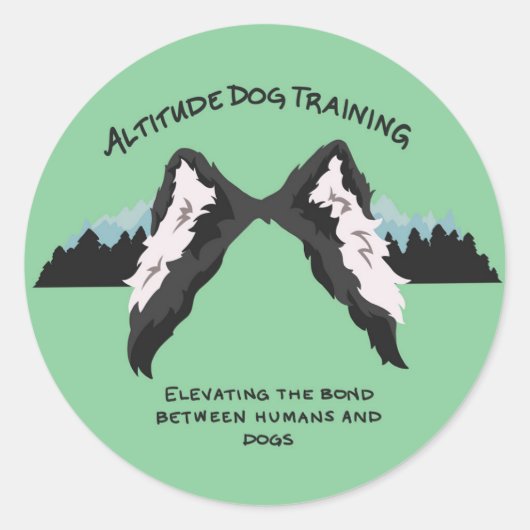 Houding hond training cirkel sticker (Voorkant)