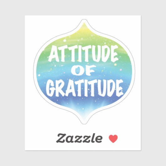 Houding van dankbaarheid Inspirerend Gezegde Sticker (Vel)