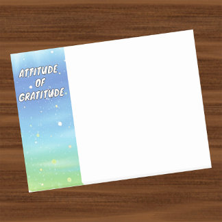 Houding van dankbaarheid met sterrenhemel post-it® notes