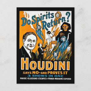  Houdini Advertisement - Worden er spirits terugge Briefkaart