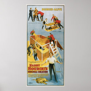 Houdini ~ Buried Alive  Escape Artist Poster
