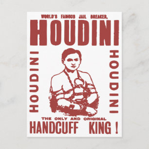 Houdini de handboff koning briefkaart