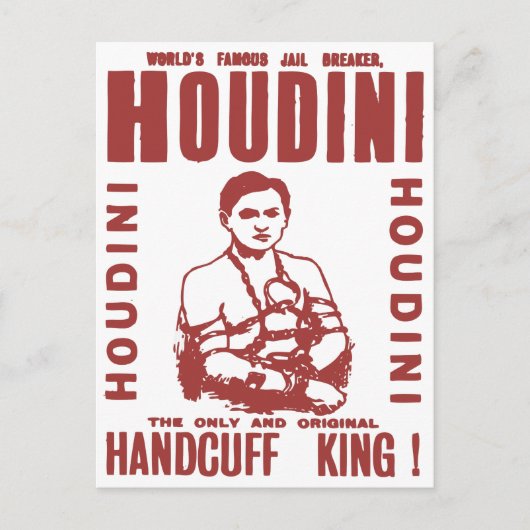 Houdini de handboff koning briefkaart (Voorkant)