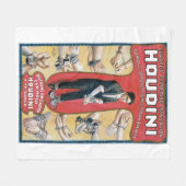 Houdini Famous Magicia Vintage Fleece Deken (Voorkant (Horizontaal))