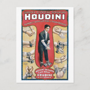 Houdini ~  Handcuff Escape Artist Briefkaart