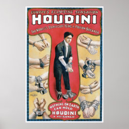 Houdini ~  Handcuff Escape Artist Poster