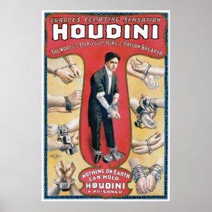 Houdini ~ Handcuff Escape Artist Poster