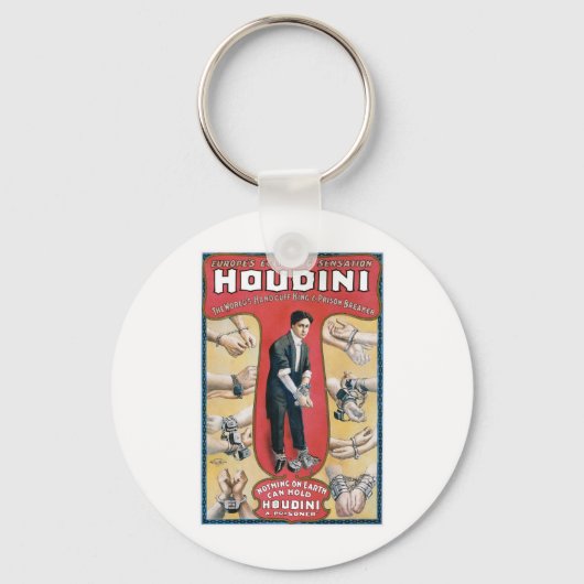 Houdini ~  Handcuff Escape Artist Sleutelhanger (Voorkant)
