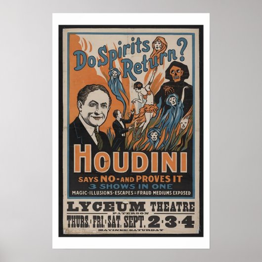 Houdini - Keer je spirits terug? Poster (Voorkant)