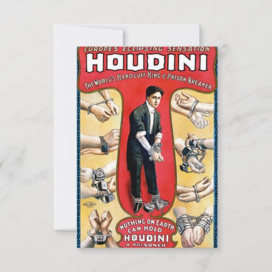 Houdini  Magicien Save The Date (Voorkant)