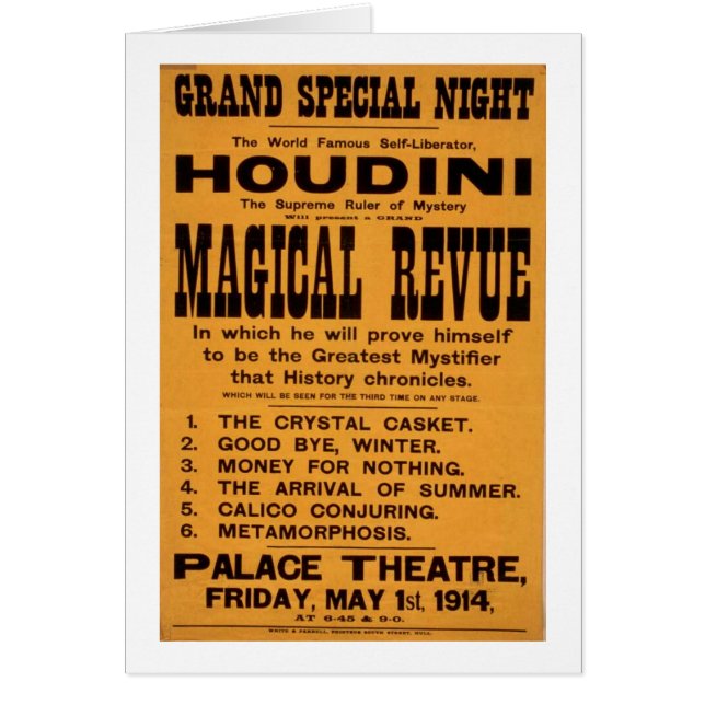 Houdini poster (Voorkant)